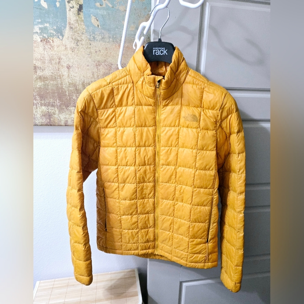 Vibrant Yellow Quilted Puffer Jacket with High Collar